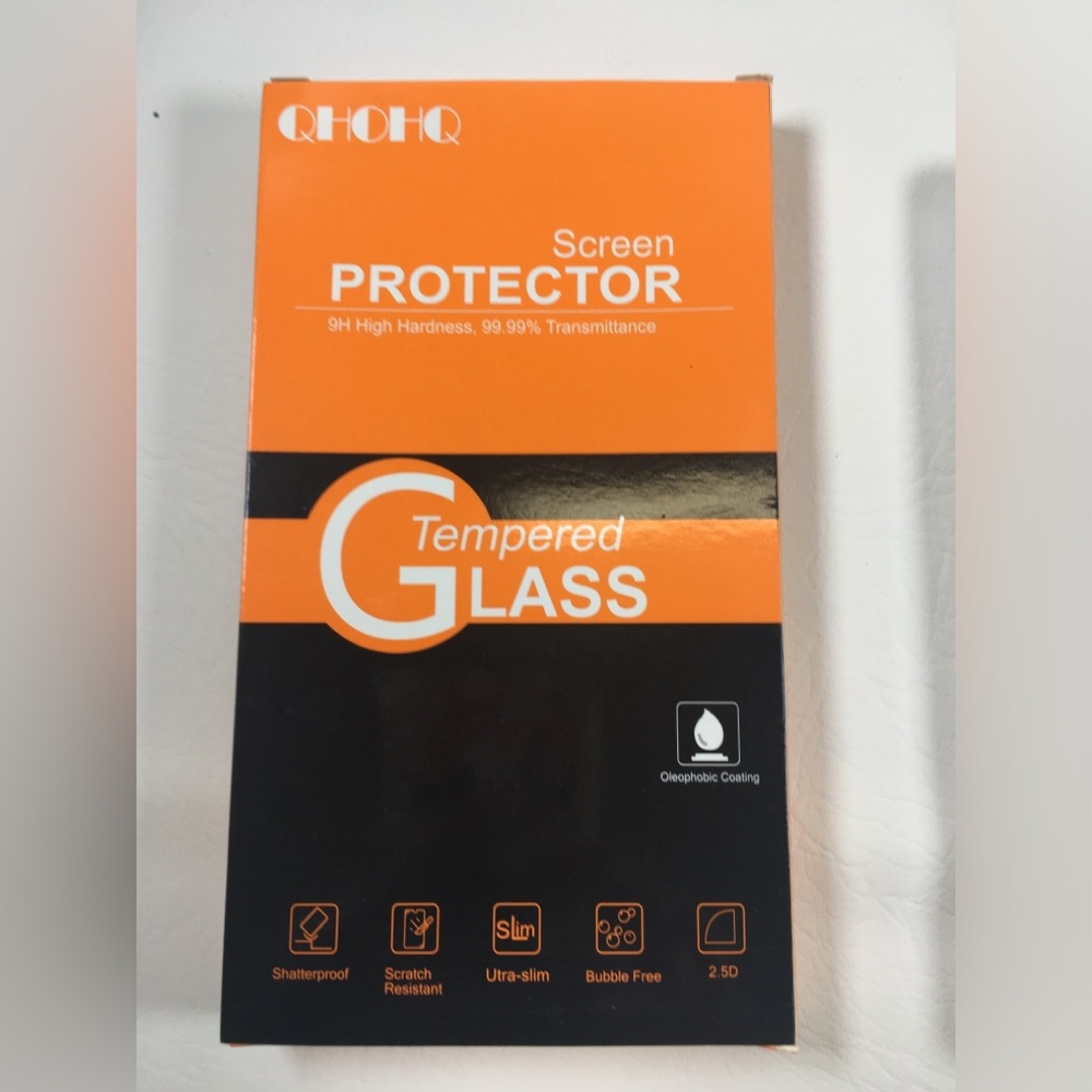 QHOHQ Tempered Glass 2 Screen 1 Yellow Frame & 2 Lens Protector For iPhone 14